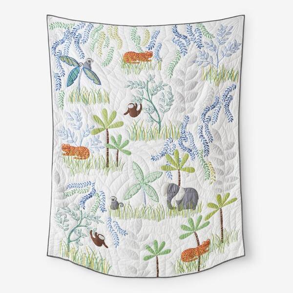 The Company Store Company Kids Jungle White Multi Full/Queen Cotton Quilt