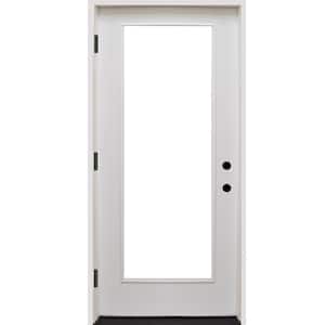 MMI Door 36 in. x80 in. Right-Hand Inswing Fan-Lite Clear 4-Panel Primed  Fiberglass Smooth Prehung Front Door on 6-9/16 in. Frame Z0365384R - The  Home Depot