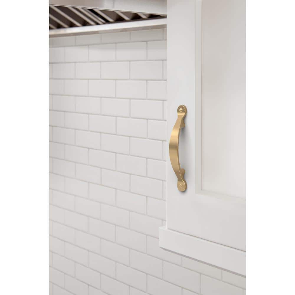 Champagne Bronze 3-inch Arch Cabinet Pull with Mounting Hardware
