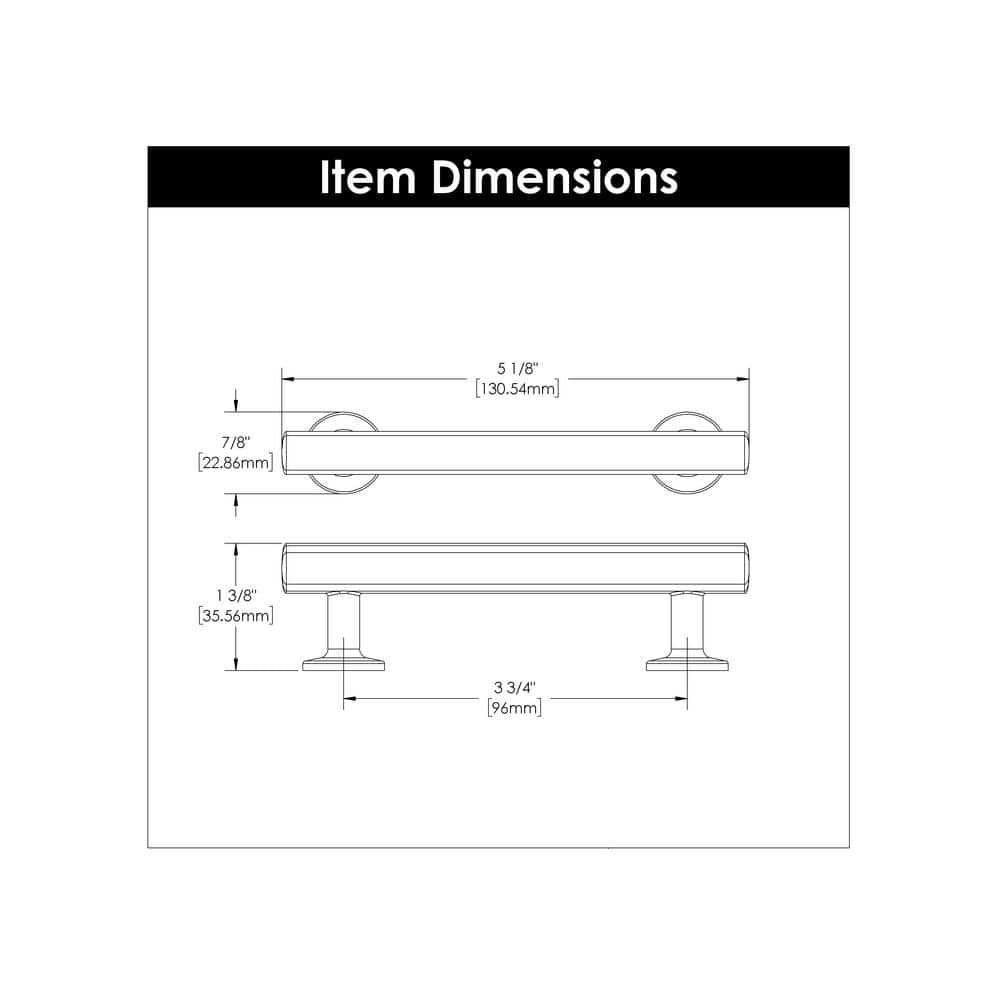 Champagne Bronze 3-3/4" Modern Cabinet Bar Pull