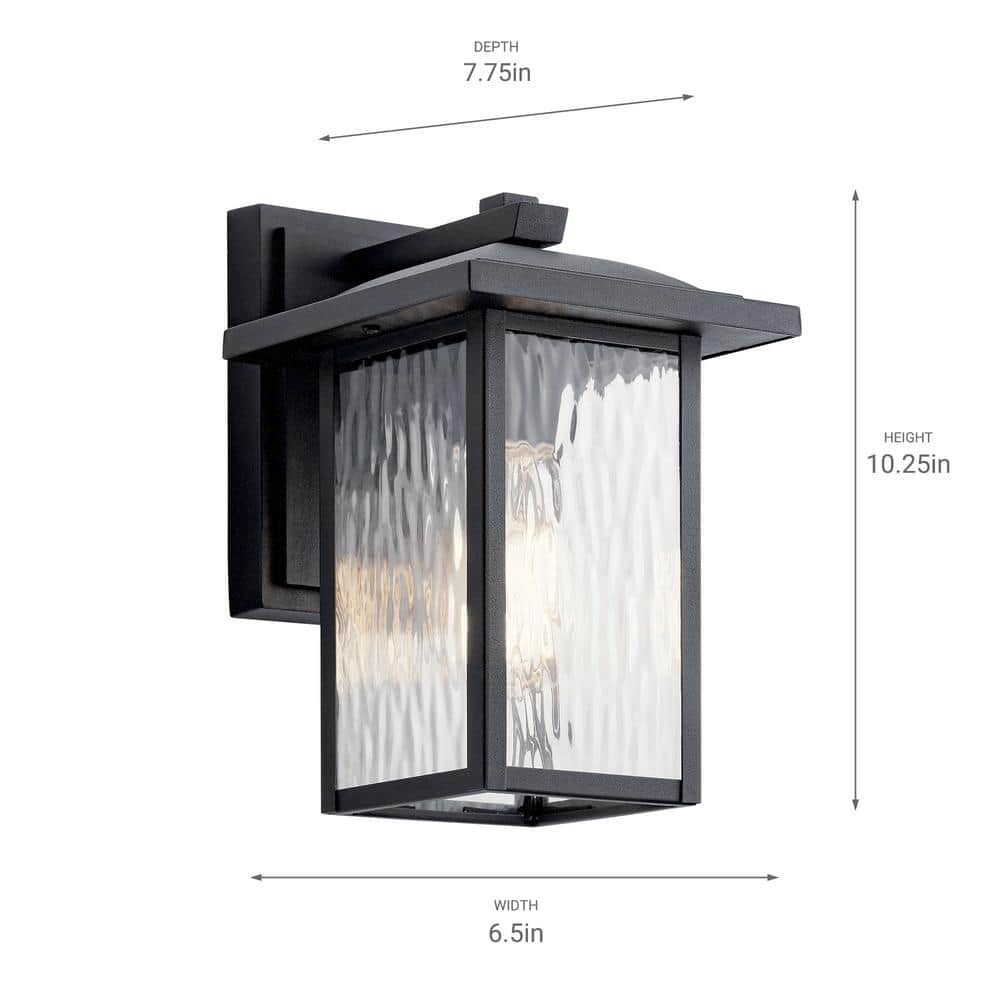 Capanna Black Bronze Outdoor Wall Sconce with Clear Glass