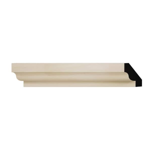 Ekena Millwork WM60 1.06 in. D x 1.41 in. W x 6 in. L Wood (Poplar) Crown Moulding Sample
