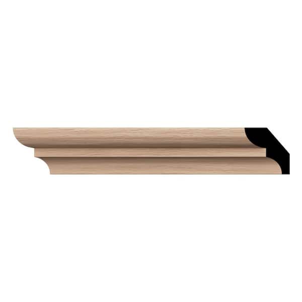 Ekena Millwork WM75 0.56 in. D x 1.63 in. W x 96 in. L Wood Red Oak Crown Moulding