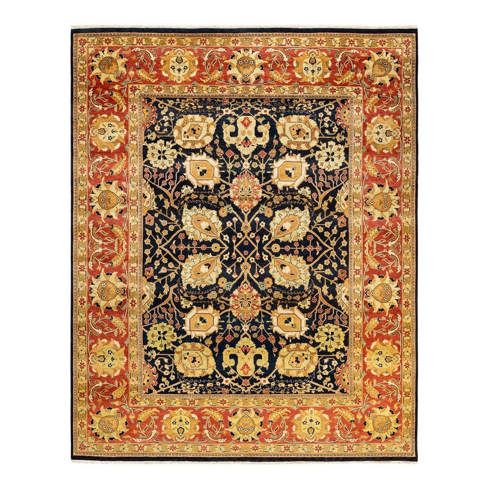 Eclectic Black 8 x 10 Oriental Wool Indoor Area Rug price history on PriceWatchPro