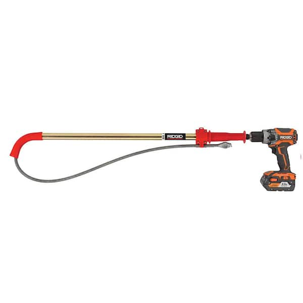 RIDGID K-6P Hybrid Toilet Snake Auger, Cable Extends to 6 ft. with  Integrated Bulb Head (Manual or Cordless Drill Operated) 56658 - The Home  Depot