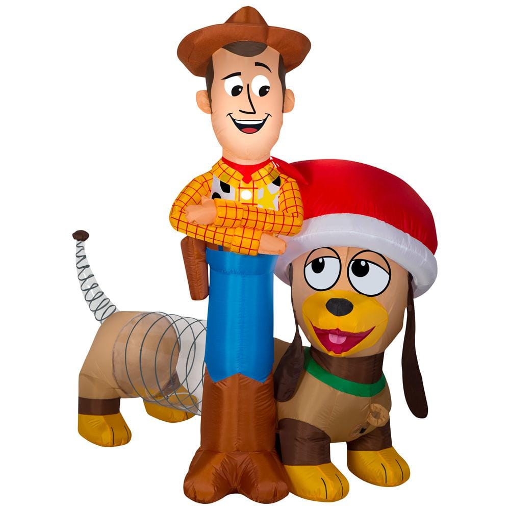 Reviews for Disney 5.6 ft. Pre-lit Inflatable Airblown Woody and Slinky ...