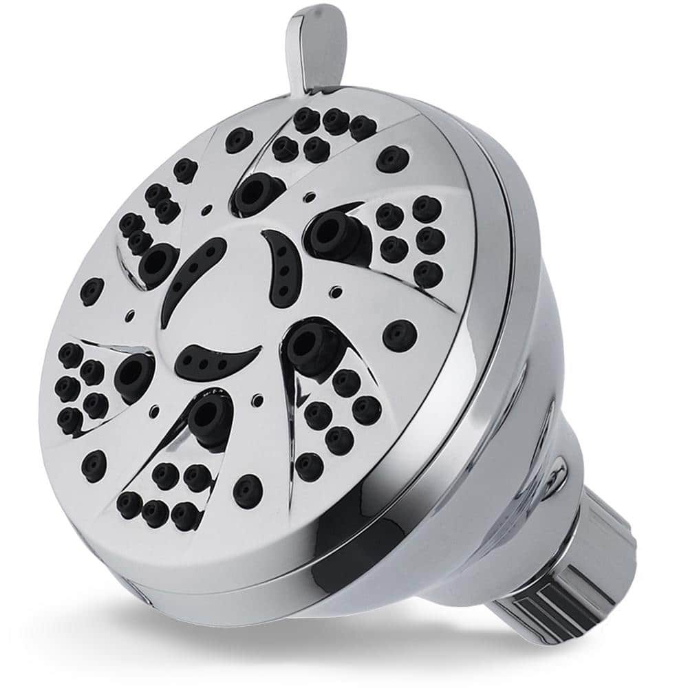 Chrome 6-Setting Wall Mounted Medium Shower Head