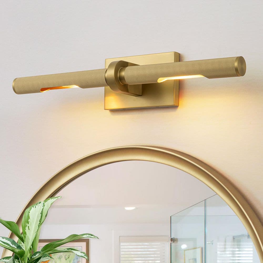 Natalie 24 in. 2-Light Brass Vanity Light Bar with Rotatable price history on PriceWatchPro