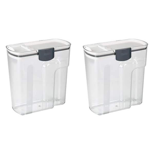 Basicwise Small BPA-Free Plastic Food Cereal Containers with Airtight Spout  Lid (Set of 2) QI003437 - The Home Depot