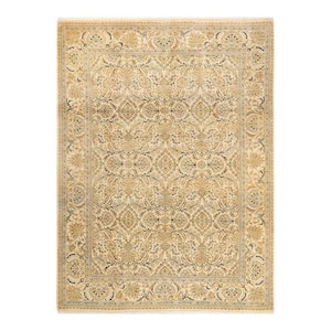 Mogul One-of-a-Kind Traditional Ivory 6 ft. 3 in. x 8 ft. 3 in. Oriental Area Rug