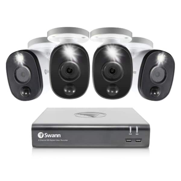 Swann DVR-4580 8-Channel 1080p 1TB Surveillance System with Four 1080p Wired Bullet Cameras