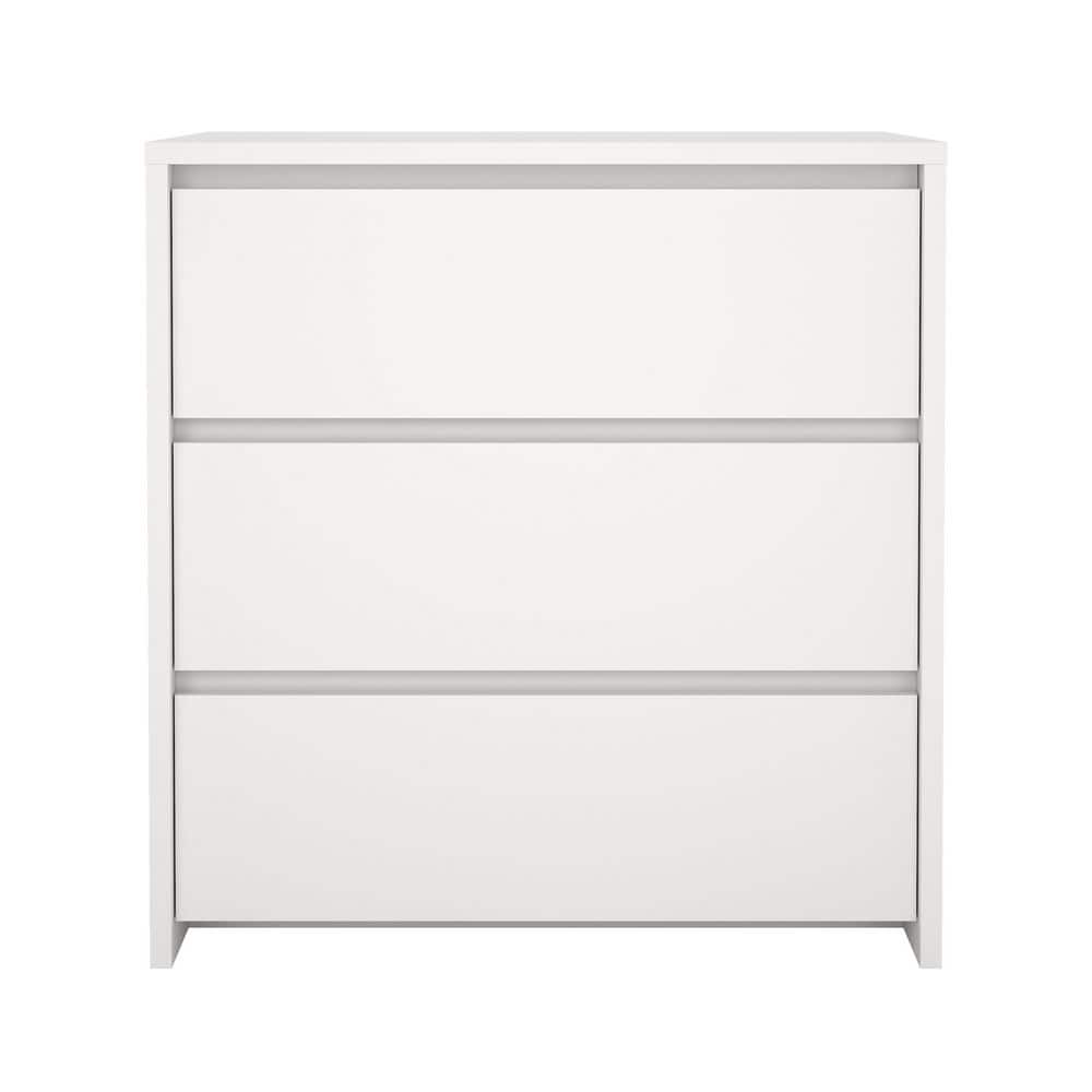 White 32" Modern 3-Drawer Chest Dresser