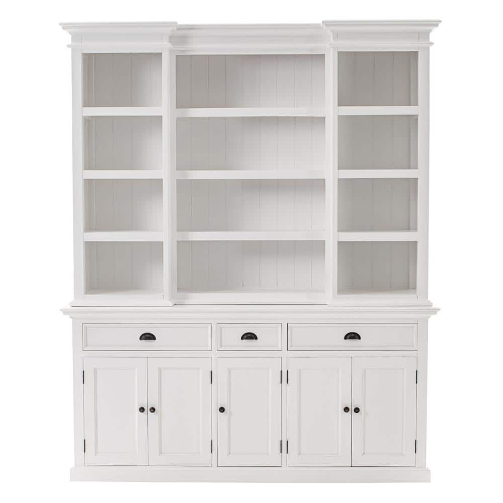 HomeRoots Charlie 70.87 in Classic White Wood Accent Storage Cabinet ...