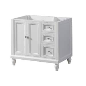 Classic 36 in. W x 23 in. D x 32 in. H Bath Vanity Cabinet without Top in White