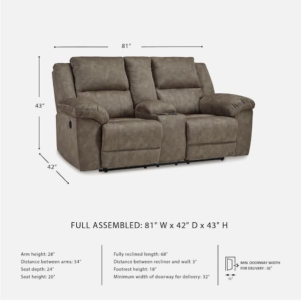 Signature DESIGN BY ASHLEY Laresview 81 in. Solid Faux Leather 2