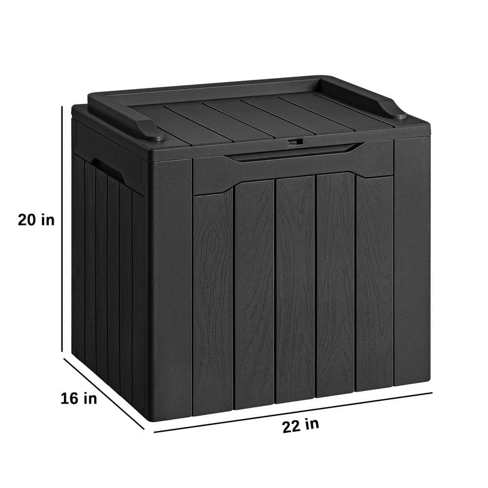Black Resin 30 Gallon Waterproof Deck Storage Box