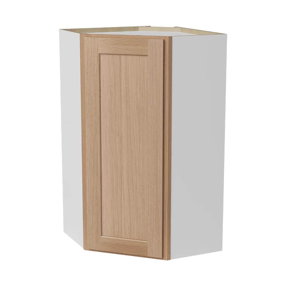 24 in. W x 12 in. D x 42 in. H Ready to Assemble Solid Wood Shaker Wall Diagonal Kitchen Cabinet in Oak price history on PriceWatchPro