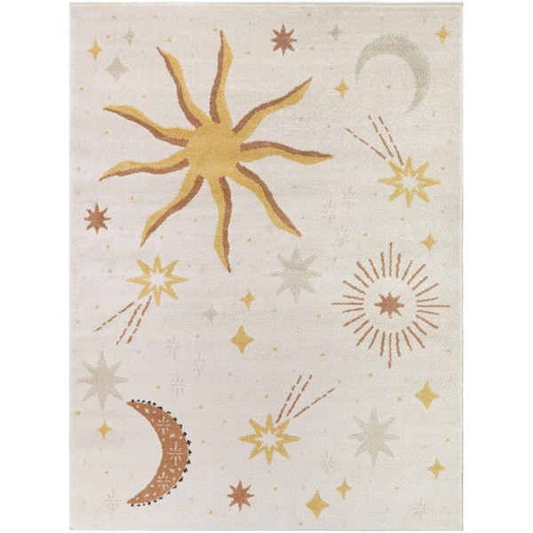 Zenith Yellow 5 ft. x 7 ft. Boho Space Area Rug