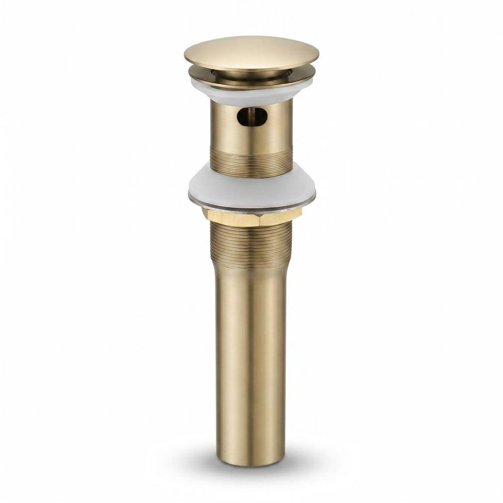 Stainless Steel Bathroom Sink Pop-Up Drain With Overflow with Brass Cap in Brushed Gold price history on PriceWatchPro