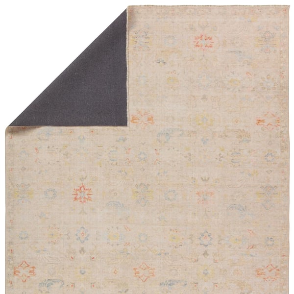 Aaina 6 X 9 Floral Cream/Blue Area Rug