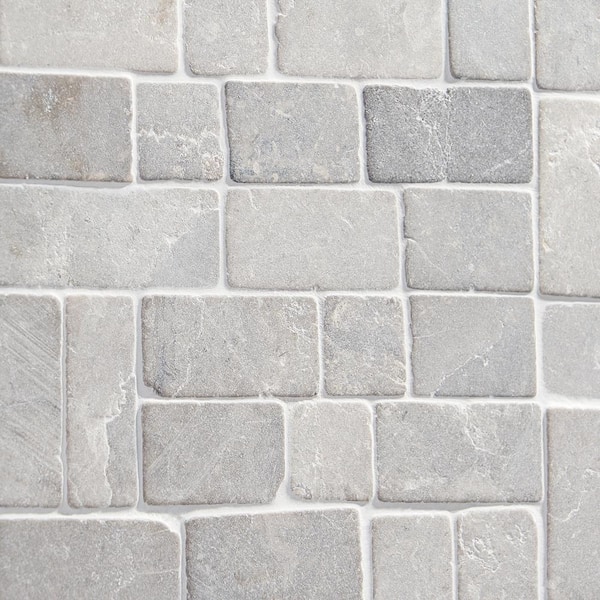Ivy Hill Tile Countryside Interlocking 11.81 in. x 11.81 in. Gray Floor and Wall Mosaic (0.97 sq. ft. / sheet)