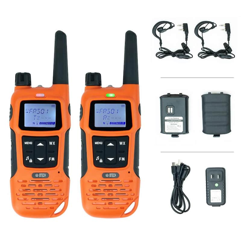 Versatile 36 Mile Range Rechargeable Waterproof Digital 2-Way Radio with Charger (2-Pack)