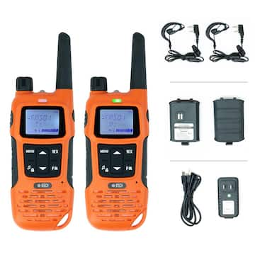 Versatile 36 Mile Range Rechargeable Waterproof Digital 2-Way Radio with Charger (2-Pack)