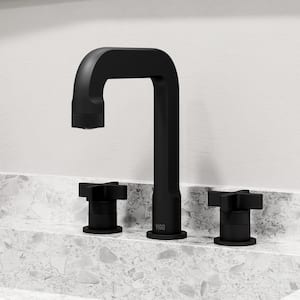 Wythe Two Handle Three-Hole Widespread Bathroom Faucet in Matte Black
