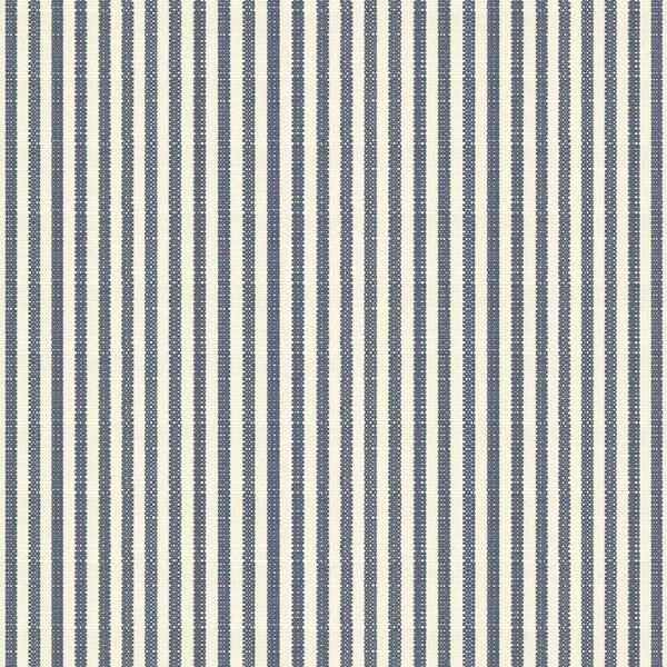 Hampton Bay Sailor Blue Pinstripe Fabric by the Yard