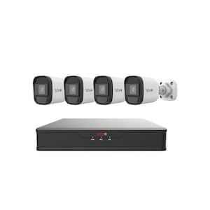 Hybrid 8-Channel 1080p 1TB Smart DVR Security Camera System with 4 Wired Indoor/Outdoor IR Bullet Cameras