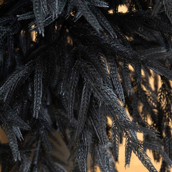 Nearly Natural 6ft. Artificial Halloween Real Touch Black Norfolk