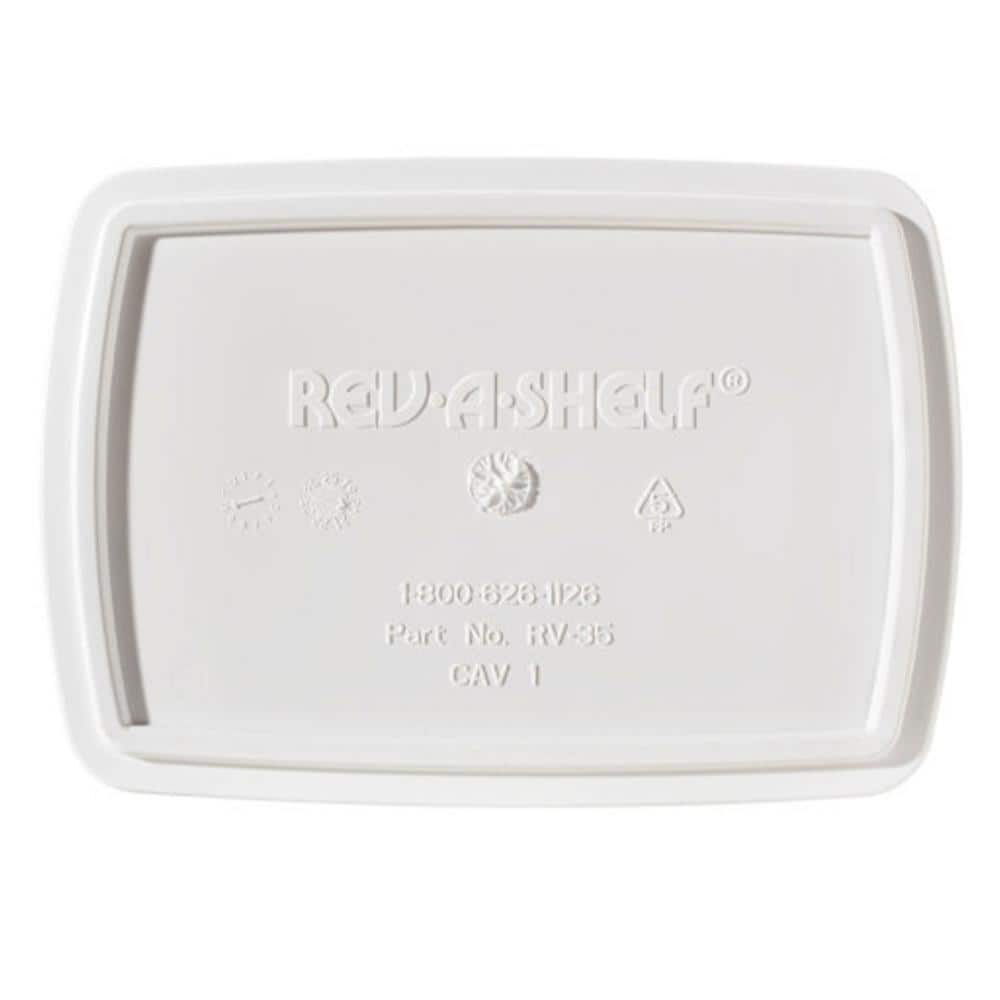 White Plastic 35 Quart Pull-Out Trash Bin