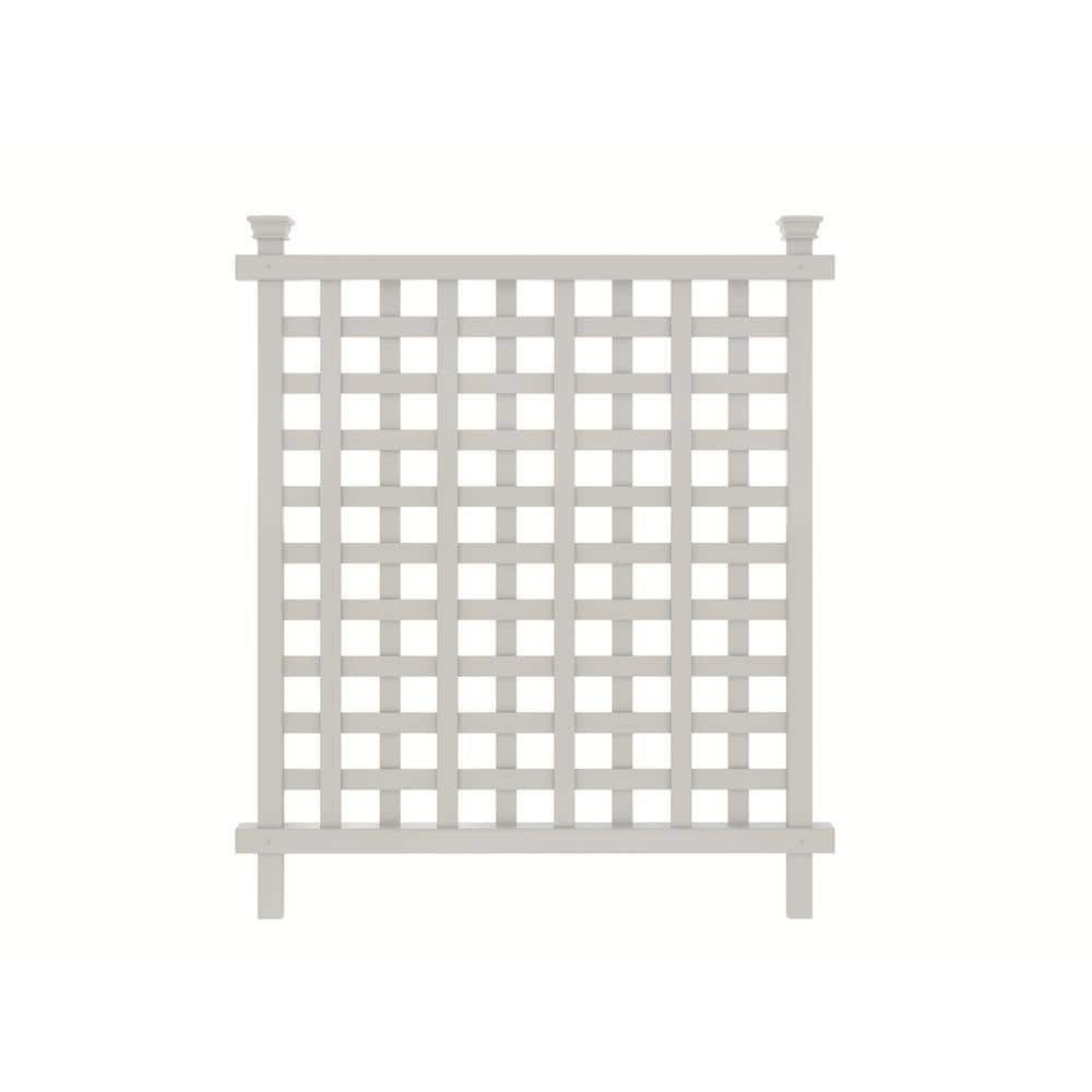 White Vinyl Lattice Air Conditioning Cover Screen Kit