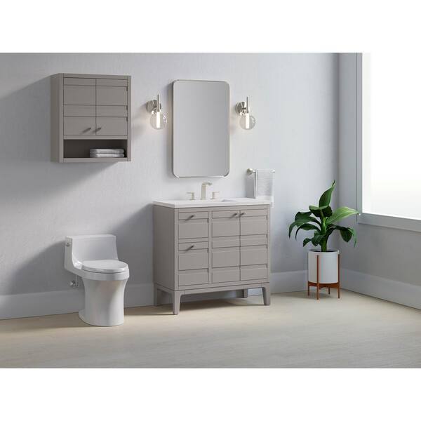 KOHLER Helst 36.06in. Single Sink Freestanding White Bath Vanity with White Quartz Top Assembled