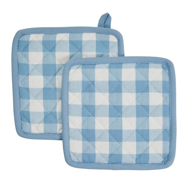 Annie Cotton Blue Pot Holder (2-Pack)
