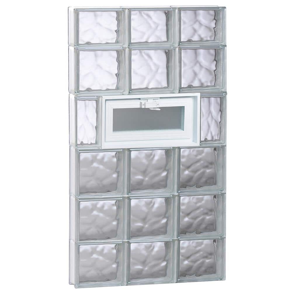 23.25 in. x 44.5 in. x 3.125 in. Frameless Wave Pattern Vented Glass Block Window price history on PriceWatchPro