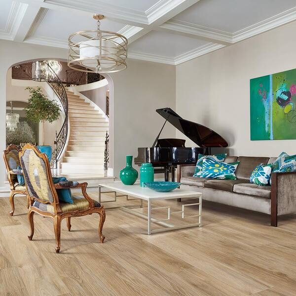 French Oak Dorris 12 MIL 7.2 in. x 48 in. Click Lock Waterproof Luxury Vinyl Plank Flooring (1,075.5 sq. ft./pallet)