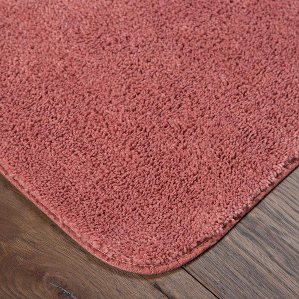 Terracotta Pink Cotton Bath Rug, 1'-8" x 2'-10" Rectangle