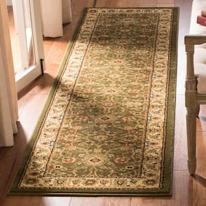 Lyndhurst Sage/Ivory 2 ft. x 16 ft. Border Floral Antique Runner Rug