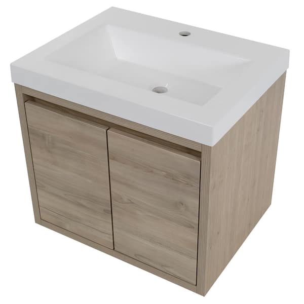  COZIMAX Vanity Soul 24 Floating Bathroom Vanity and Cultured  Marble Sink with Soft Close Door (Blue) : Tools & Home Improvement