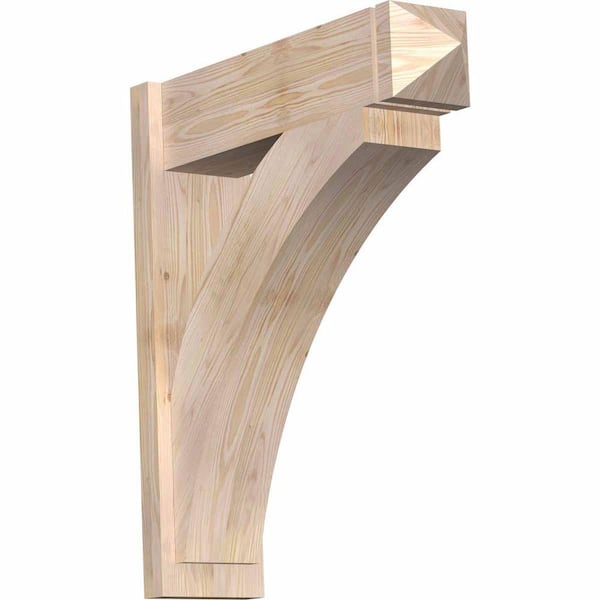 Ekena Millwork 8 in. x 32 in. x 28 in. Thorton Arts and Crafts Smooth Douglas Fir Outlooker