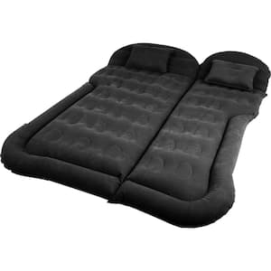 Twin Inflatable Mattress - Car Mattress or Tent with Aux Outlet Pump and 2 Inflatable Pillows-Car Camping Gear (Black)