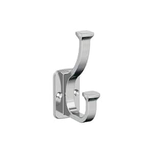 Alder 4-1/2 in. L Chrome Double Prong Wall Hook