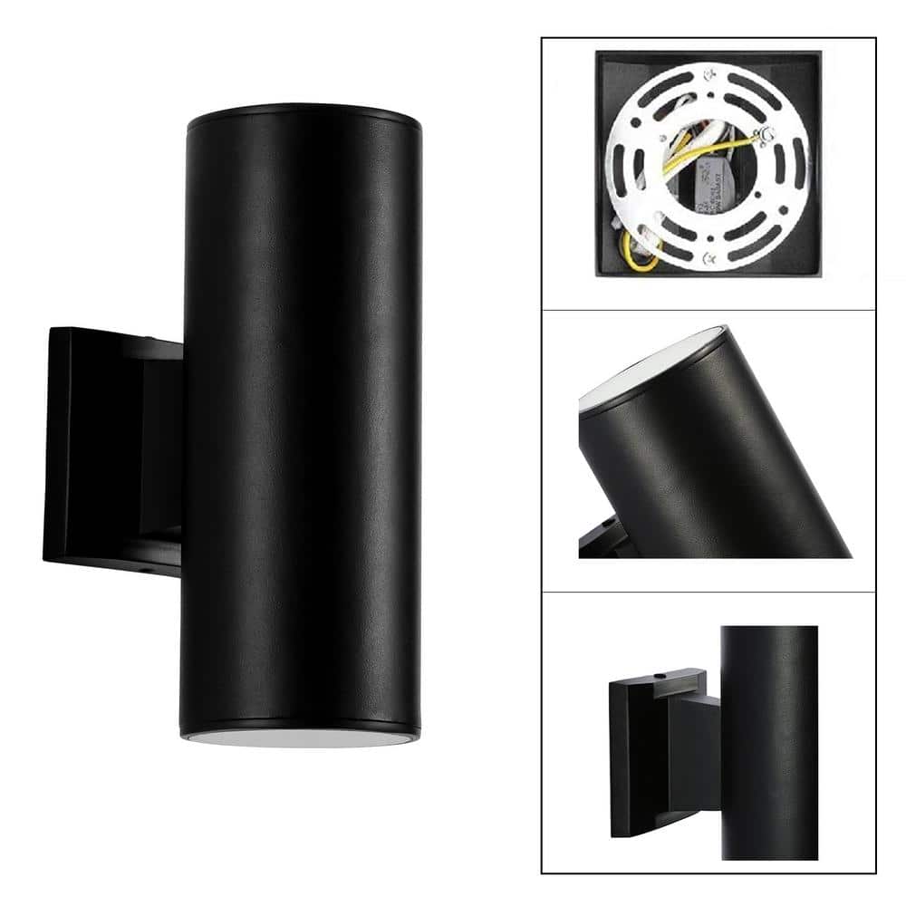 Luna Noir 11" Black LED Outdoor Wall Sconce