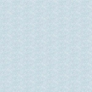 Small Paisley Blue Matte Finish Non-Woven Paper Non-Pasted Wallpaper Roll