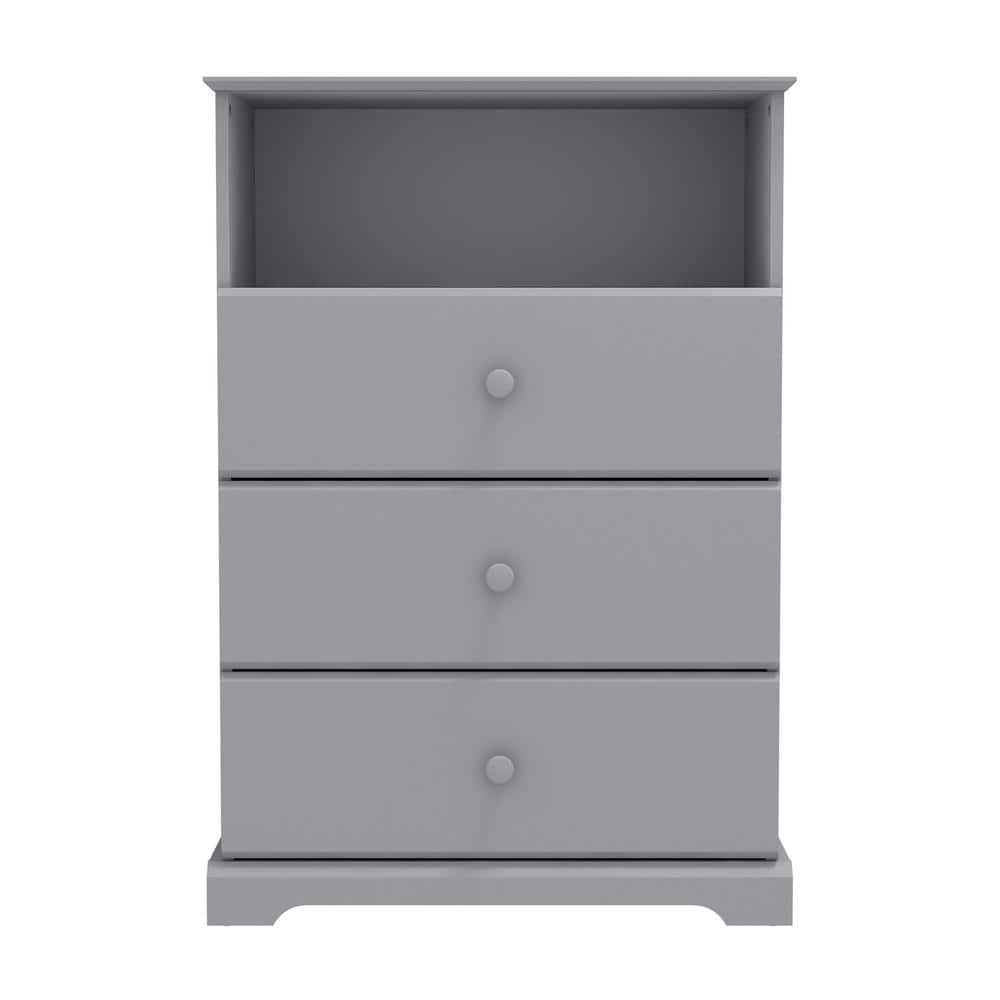 UPC 796995247765 product image for Baylor Wood 3-Drawer Chest with Storage Shelf, Gray | upcitemdb.com