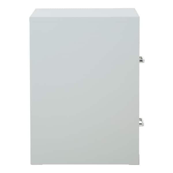 OSP Home Furnishings 2 Drawer Mobile Locking Metal File Cabinet, White