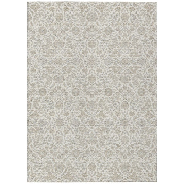 Chantille Machine Washable Indoor/Outdoor Abstract ACN3101 Ivory 9 ft. x 12 ft. Area Rug