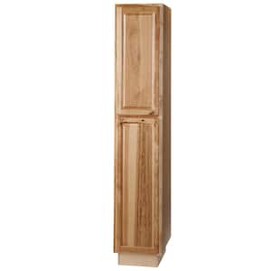 Hampton Assembled 18x96x24 in. Pantry Kitchen Cabinet in Natural Hickory