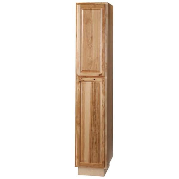 Hampton Bay Hampton 18 in. W x 24 in. D x 96 in. H Assembled Pantry Kitchen Cabinet in Natural Hickory